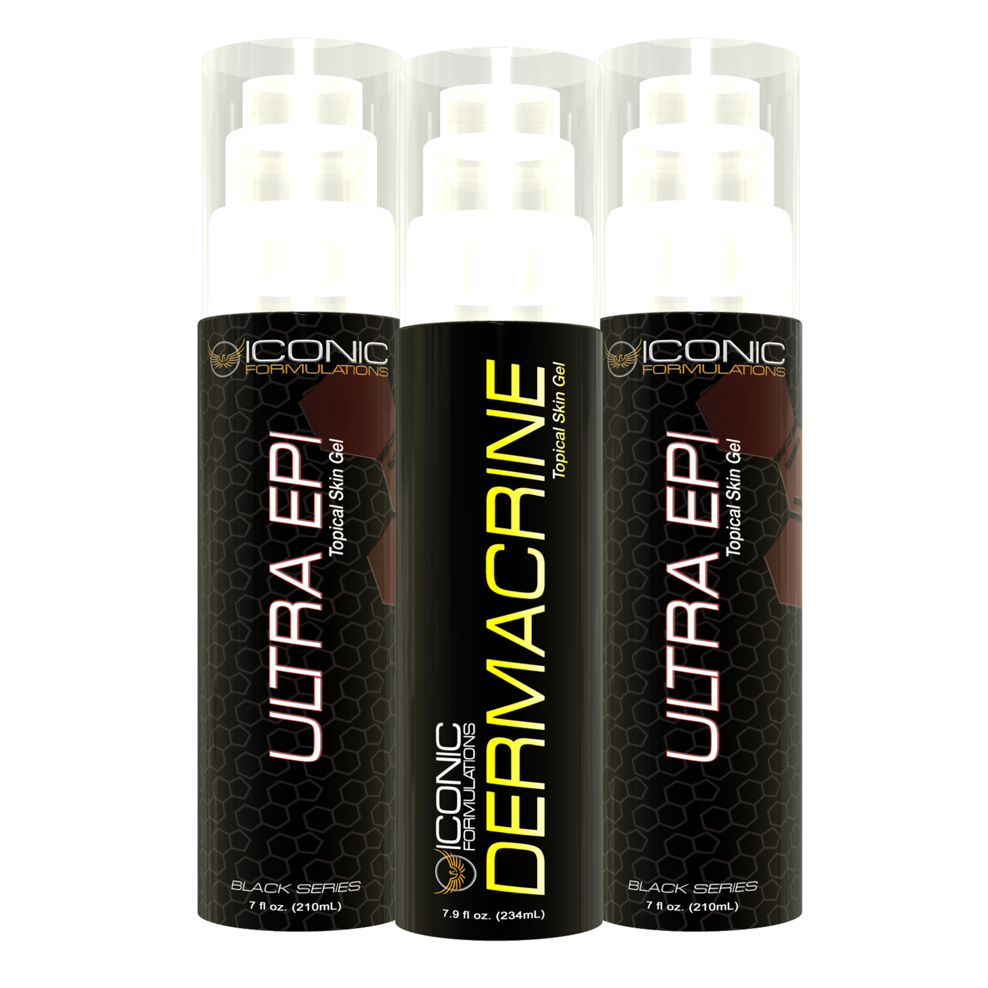 Dermacrine Ultra Epi 3 Bottle Stack