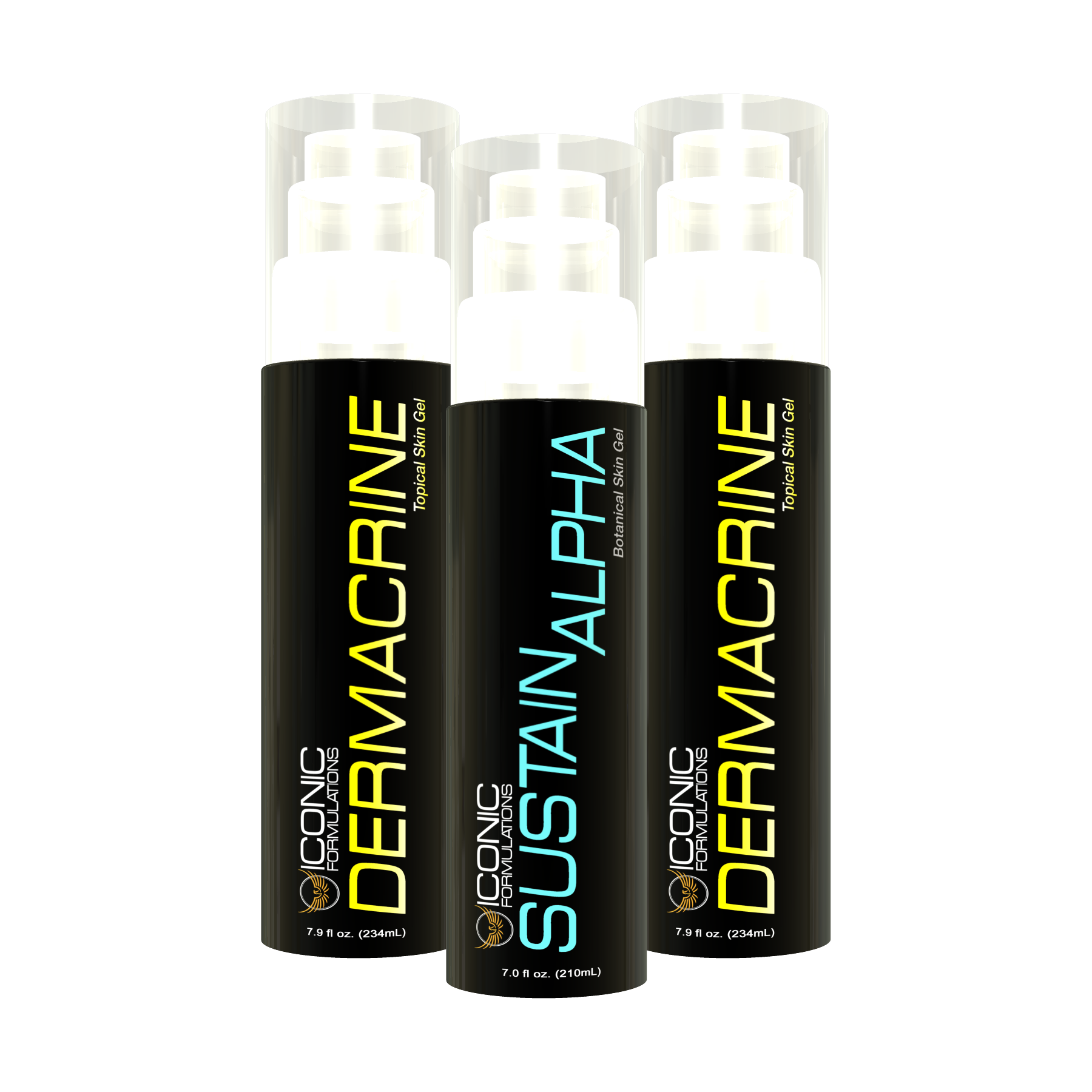 Dermacrine Sustain Alpha 3 Bottle Stack